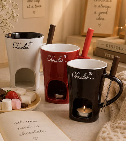 Taza Fondue de Cerámica